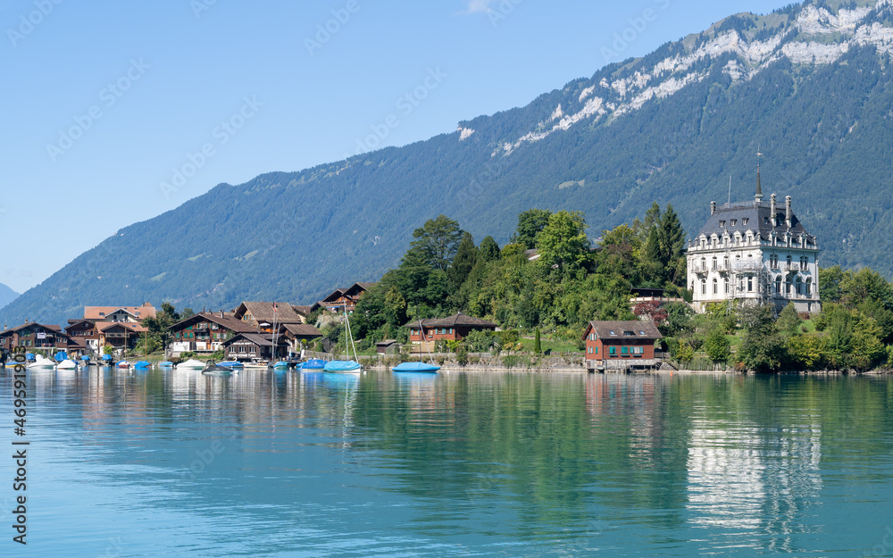 Iseltwald on the shore of Lake Brienz, Switzerland