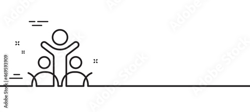 Inclusion line icon. Equity culture sign. Gender diversity symbol. Minimal line illustration background. Inclusion line icon pattern banner. White web template concept. Vector