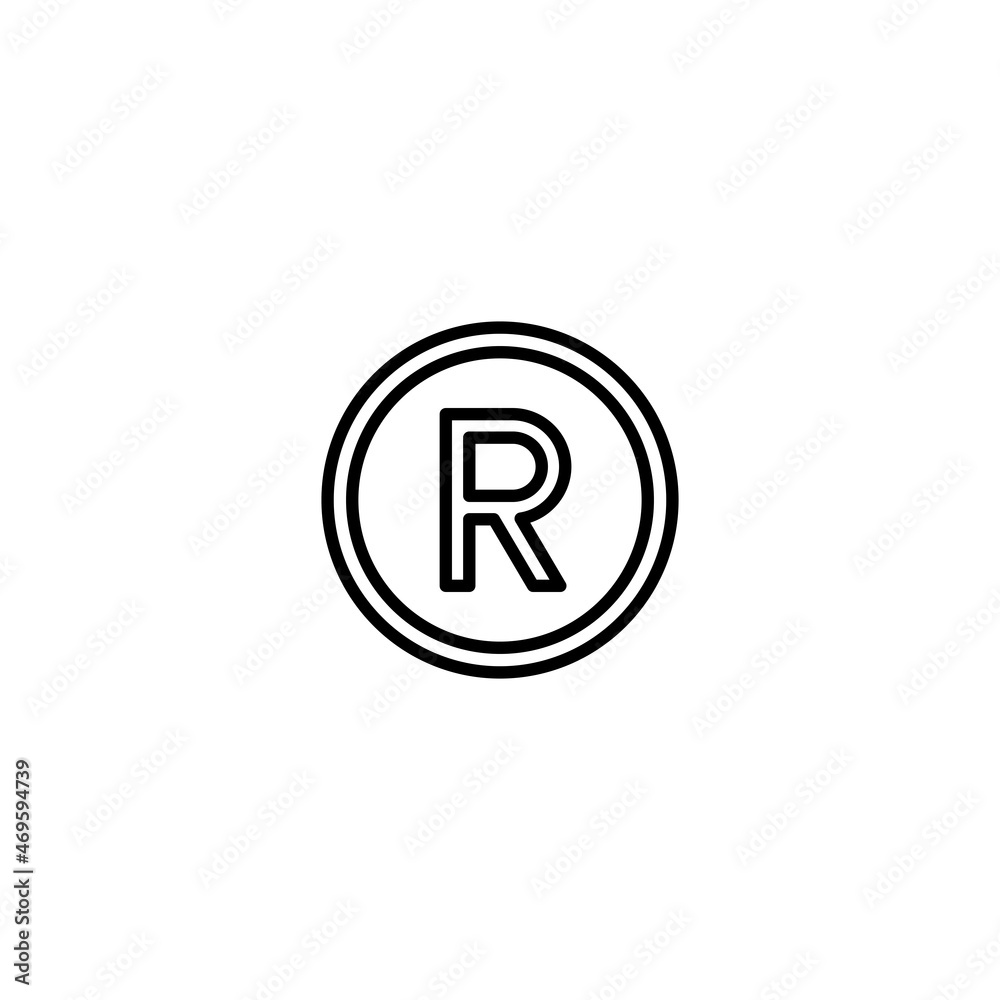 Register trademark symbol icon vector. symbol for web site Computer and mobile vector. Register trademark symbol icon vector. symbol for web site Computer and mobile vector.