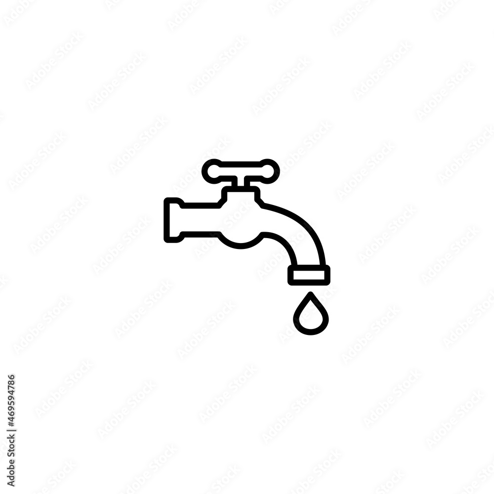 water droplets from faucets Icon Vector water droplets from faucets Icon Vector
