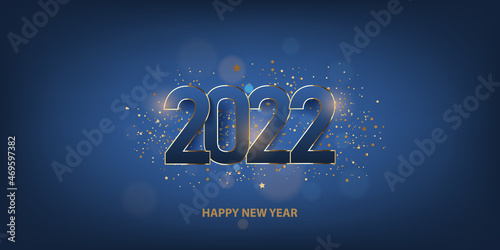Happy new year 2022 background. Holiday greeting card design. Vector illustration.