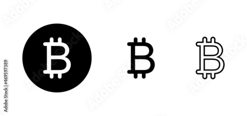 Bitcoin icons set. bitcoin sign and symbol. payment symbol. cryptocurrency logo