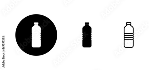 Bottle icons set. bottle sign and symbol