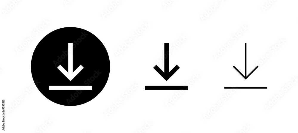 Download icons set. Download sign and symbol Download icons set. Download sign and symbol