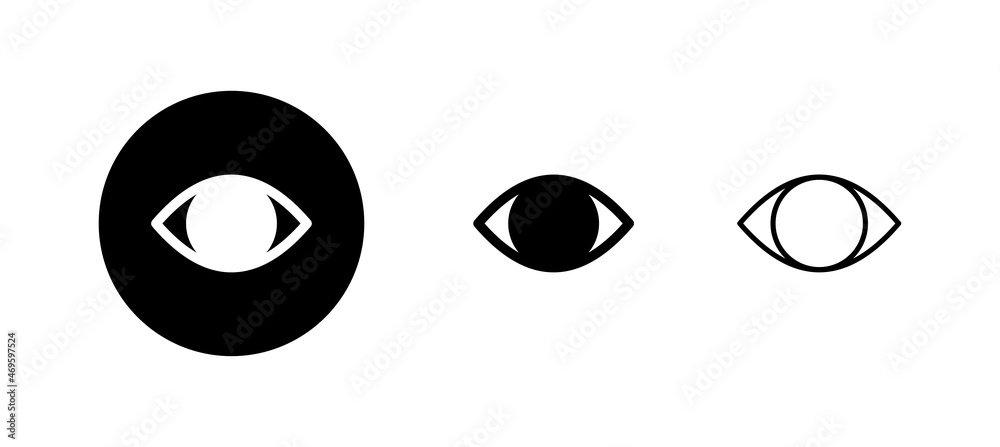 Eye icons set. Eye sign and symbol. Look and Vision icon. Eye icons set. Eye sign and symbol. Look and Vision icon.