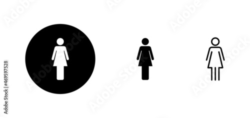Female icons set. woman sign and symbol
