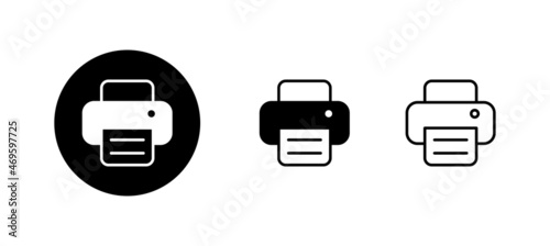 Print icons set. printer sign and symbol