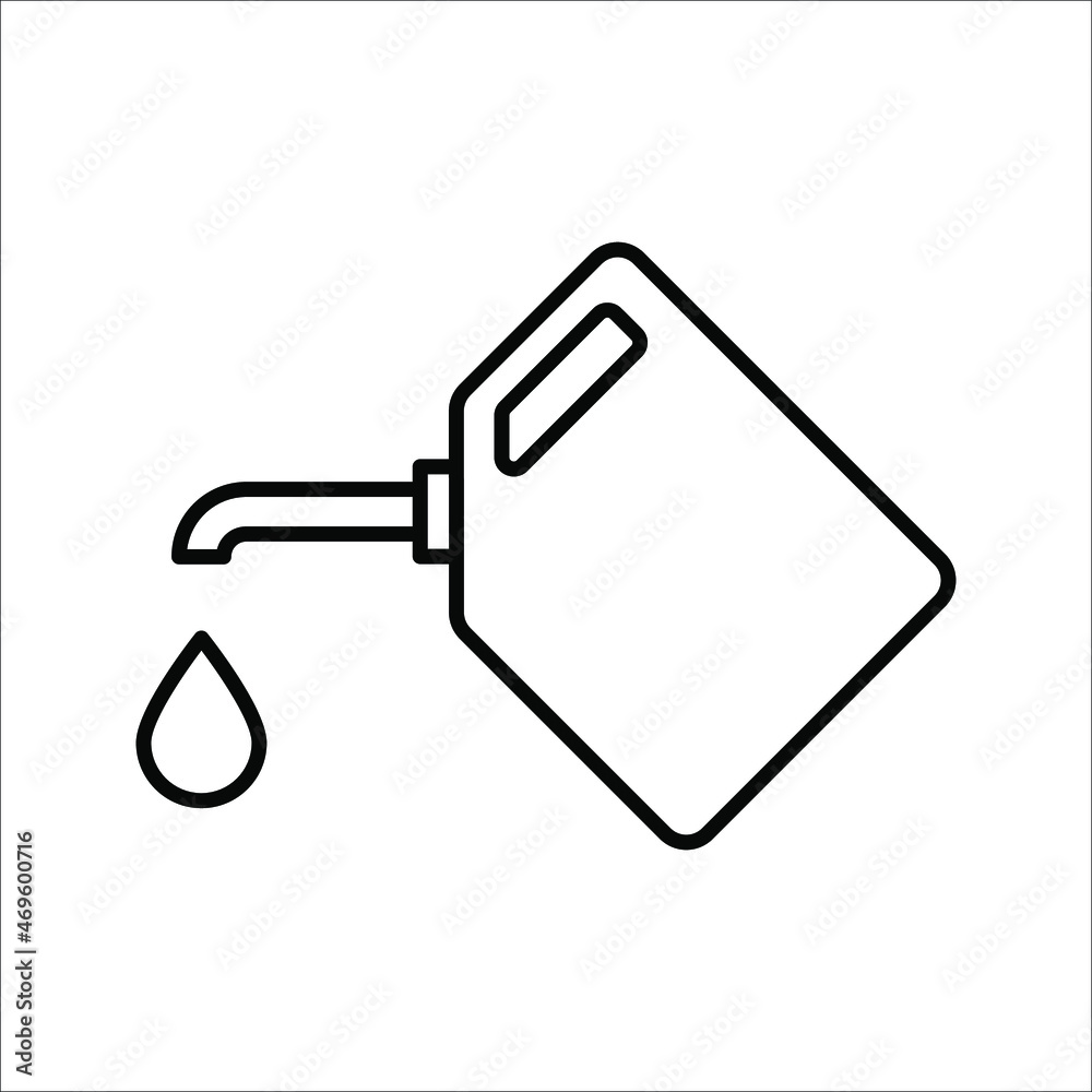 Jerrycan icon. Trendy linear Jerrycan logo concept on white background from Industry collection Jerrycan icon. Trendy linear Jerrycan logo concept on white background from Industry collection