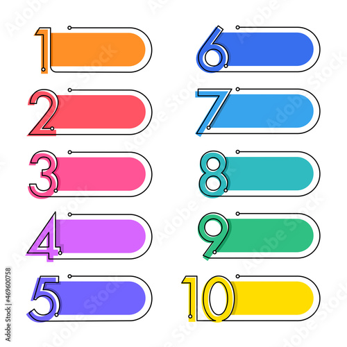 Infographic 10 numbers options steps process
