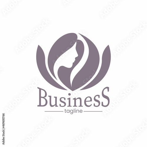 lotus woman logo. vector illustration for business logo or icon