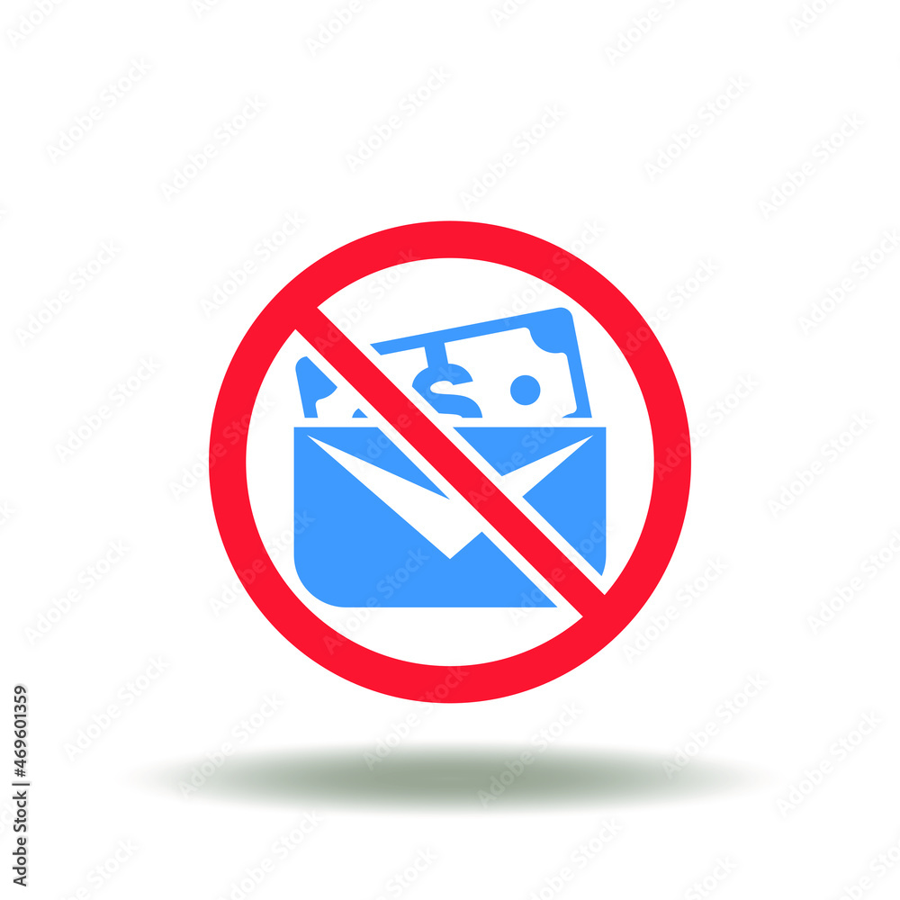 Vector illustration of stop sign with envelope mail and dollars. Icon of AML Anti Money Laundering. Symbol of stop corruption. Vector illustration of stop sign with envelope mail and dollars. Icon of AML Anti Money Laundering. Symbol of stop corruption.