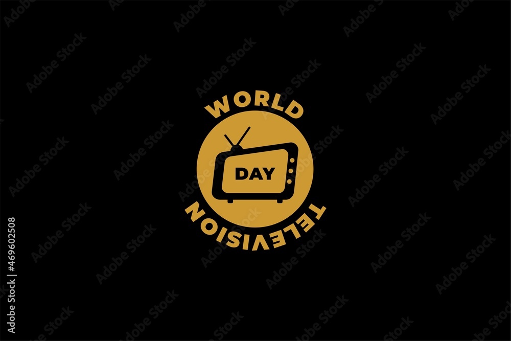 Fototapeta premium World television day logo. Television icon day.