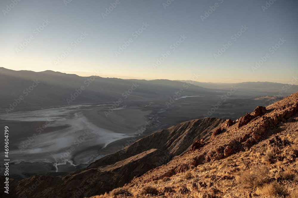 Late Afternoon Light On Dantes View Over Badwater Basin