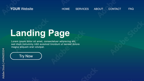 Gradient Landing Page Dark Template