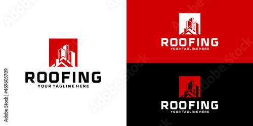 roof and building logo design, buildings, houses and apartments
