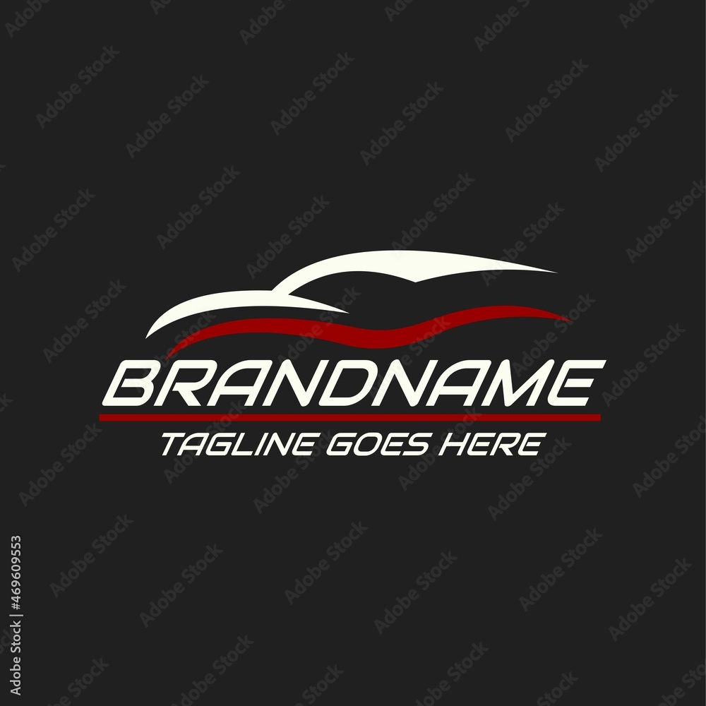 simple car logo, auto part or workshop. vector illustration for business logo or icon
