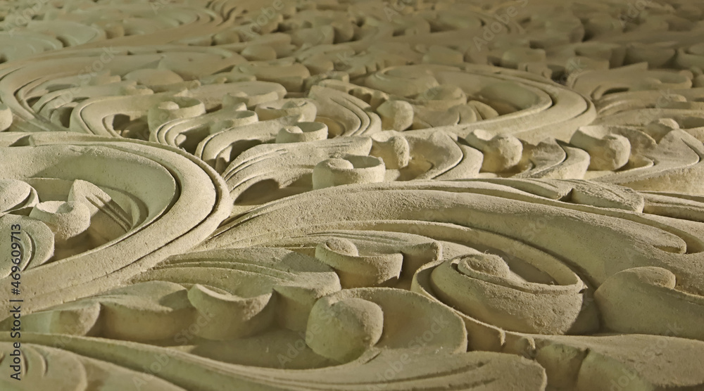 Obraz premium white stone carving