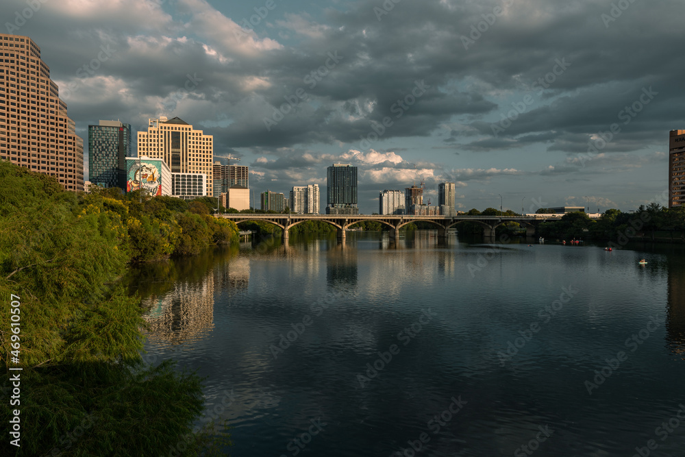 Naklejka premium Austin. City skyline at sunset
