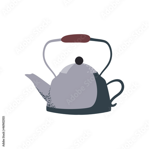 metallic tea pot