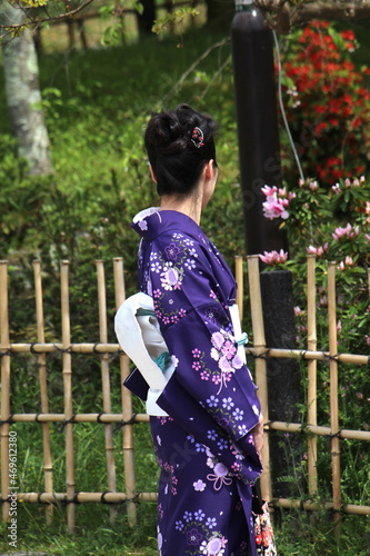 Woman in kimono, taken in Kyoto. Coming of age ceremony.