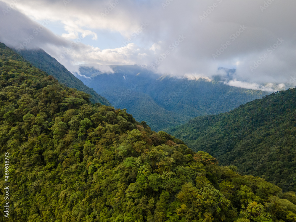 Beautiful mountain over Zurqui in Costa Rica