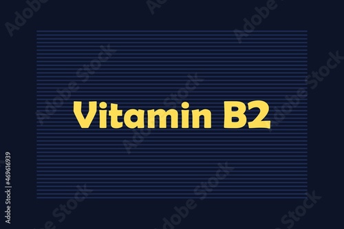 Vitamin B2 typography text vector design.  Healthcare conceptual vector design 