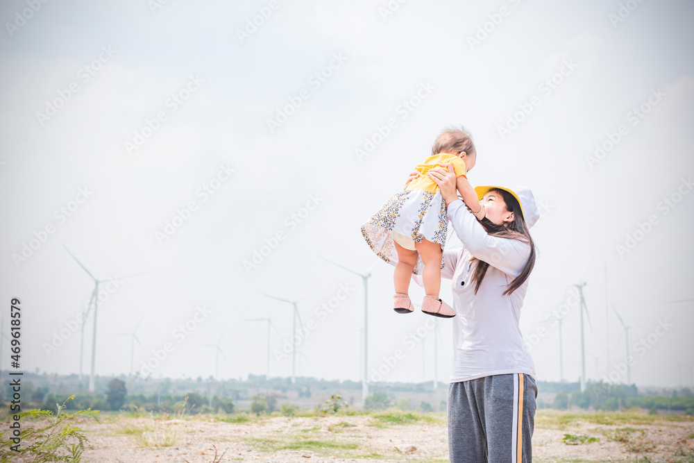 happy harmonious family outdoors concept.mother and son have activities together on holidays. happy harmonious family outdoors concept.mother and son have activities together on holidays.