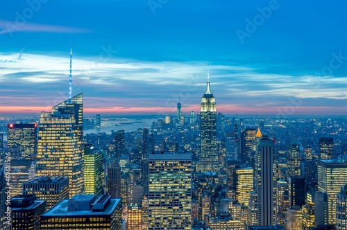 New York - DECEMBER 20, 2013: View of Lower Manhattan on Decembe