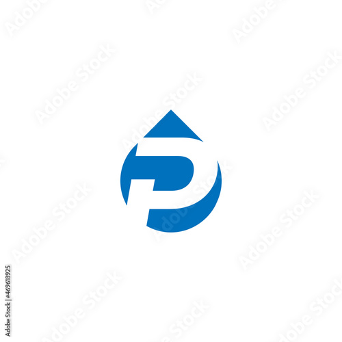 Free Download Water Drop P Logo - GFXLoad