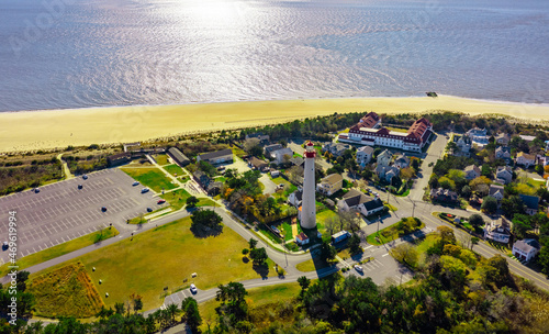 Tablou pe pânză aerial view of ocean at cape may