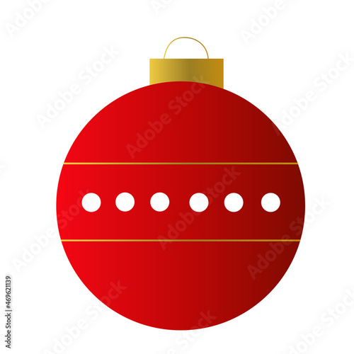 Red Christmas ball, Decoration Illustration