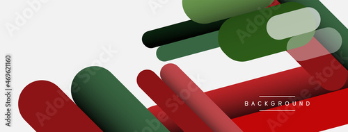 Overlapping round shapes and lines background. Vector illustration for wallpaper banner background or landing page