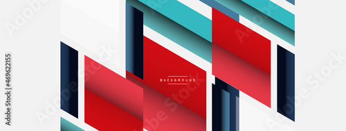 Vector background. Abstract overlapping color lines design with shadow effects. Illustration for wallpaper banner background or landing page