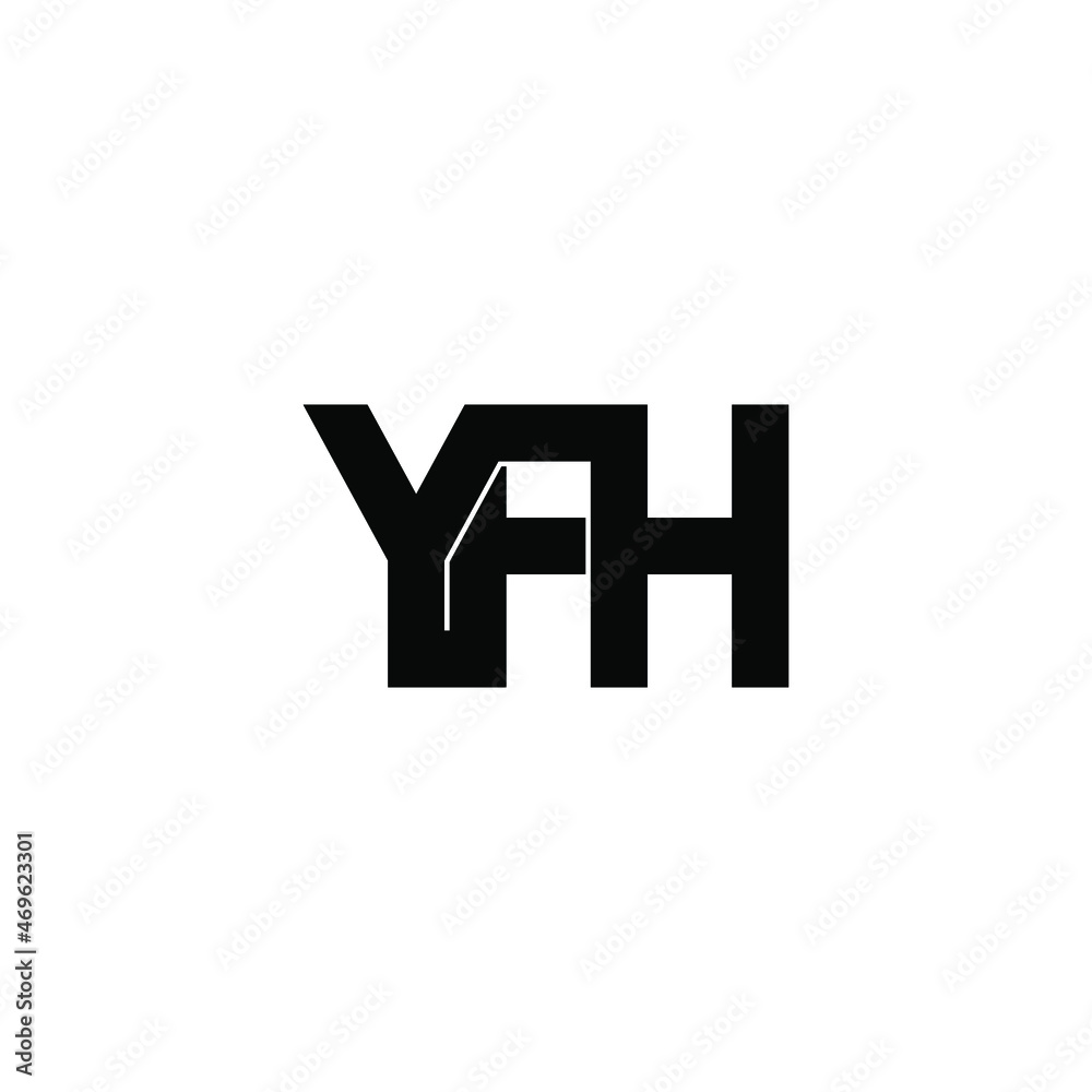 yfh initial letter monogram logo design yfh initial letter monogram logo design