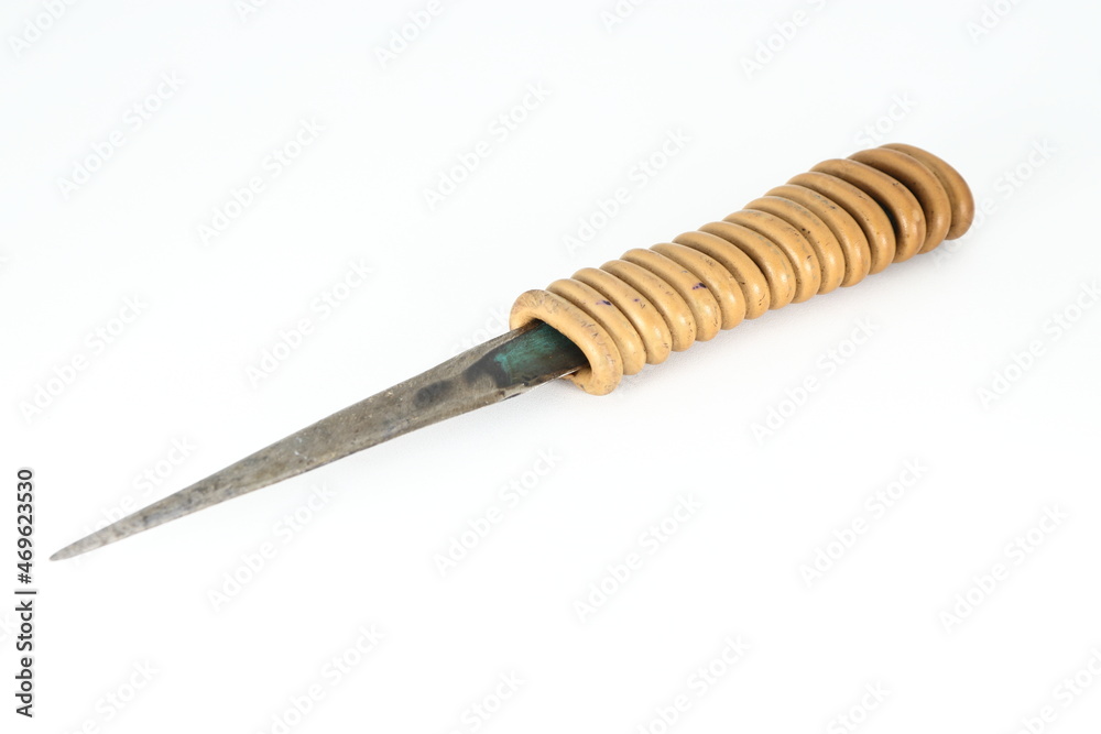 Traditional old design of knife using in local Asia. Homemade cutlery in urban. Traditional old design of knife using in local Asia. Homemade cutlery in urban.