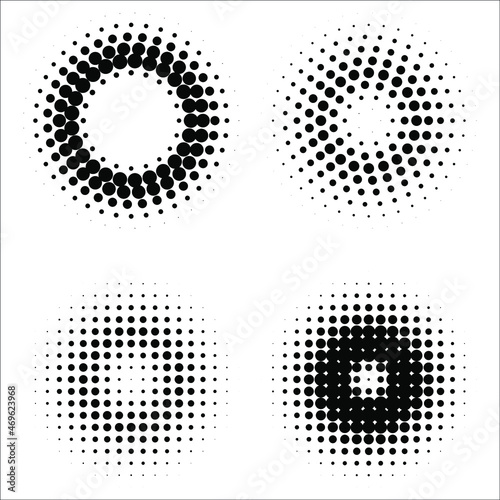 Circle retro halftone pattern background