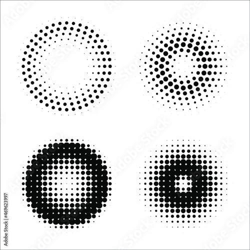 Circle retro halftone pattern background