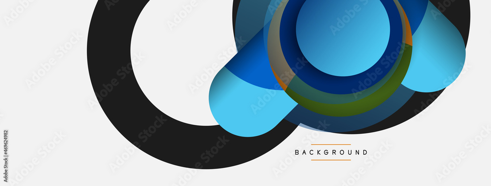 Vector round shapes circles minimal geometric background. Vector illustration for wallpaper banner background or landing page Vector round shapes circles minimal geometric background. Vector illustration for wallpaper banner background or landing page