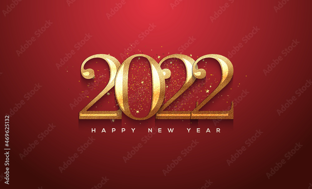 2022 happy new year with elegant luxury feel