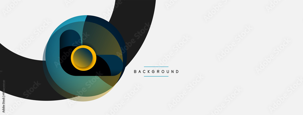 Vector round shapes circles minimal geometric background. Vector illustration for wallpaper banner background or landing page Vector round shapes circles minimal geometric background. Vector illustration for wallpaper banner background or landing page