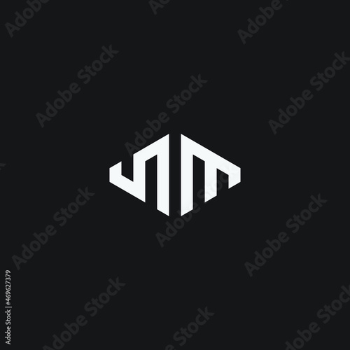 Initial SM letter monogram design logo template.