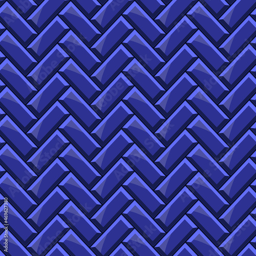 Subway seamless blue pattern. Brick wall.