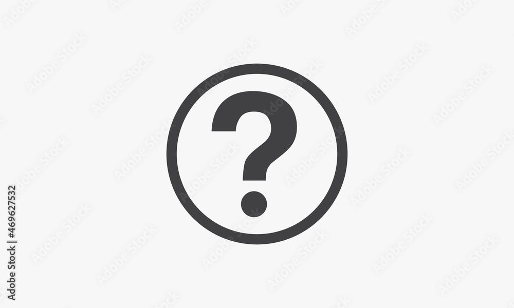 circle line icon question mark isolated on white background. circle line icon question mark isolated on white background.
