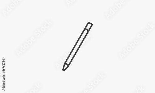 line icon pencil isolated on white background.
