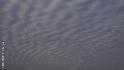 sky with striped wavy clouds