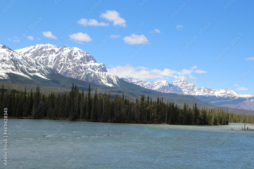Wild Athabasca River, Jasper National Park, Alberta