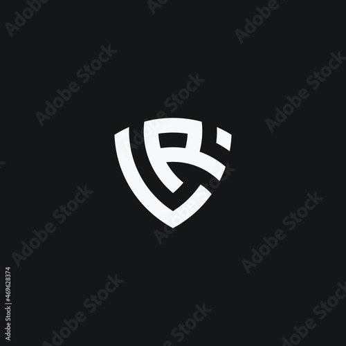 Vector initial letter LR monogram logo design.