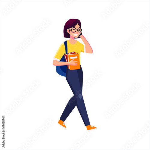 student female character collage university