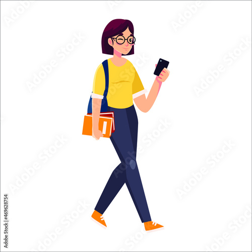 student female character collage university