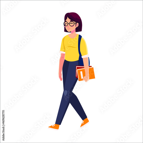 student female character collage university